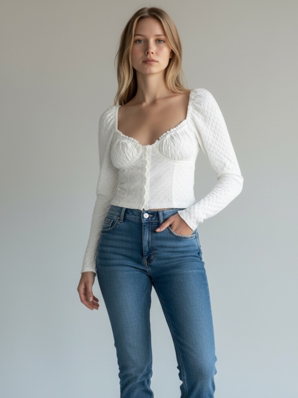 Free People Ladybug Cottagecore Milkmaid Crop Top (L)